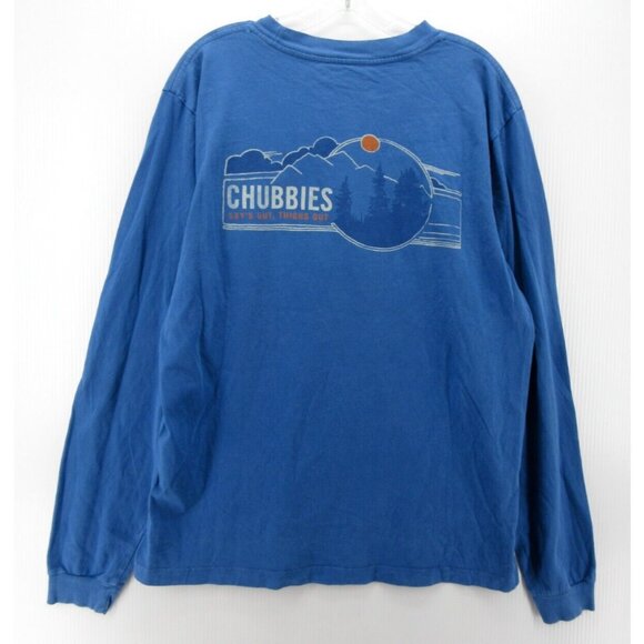 Chubbies Shirt Large Pullover Graphic Pocket Outdoor T Tee Crewneck - Picture 7 of 10